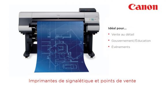 Protégé : Canon IMPRIMANTES DE SIGNALETIQUE  ET DE POINTS DE VENTE