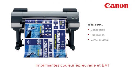 Protégé : Canon IMPRIMANTES COULEUR EPREUVAGE ET BAT